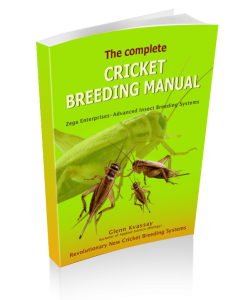 Commercial Cricket Breeding Manual book cover - 160 pages and 240 color photos