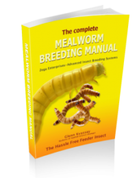 The Complete Mealworm Breeding Manual ebook cover - the worlds most comprehensive mealworm breeding book for hobbyist and commercial breeders